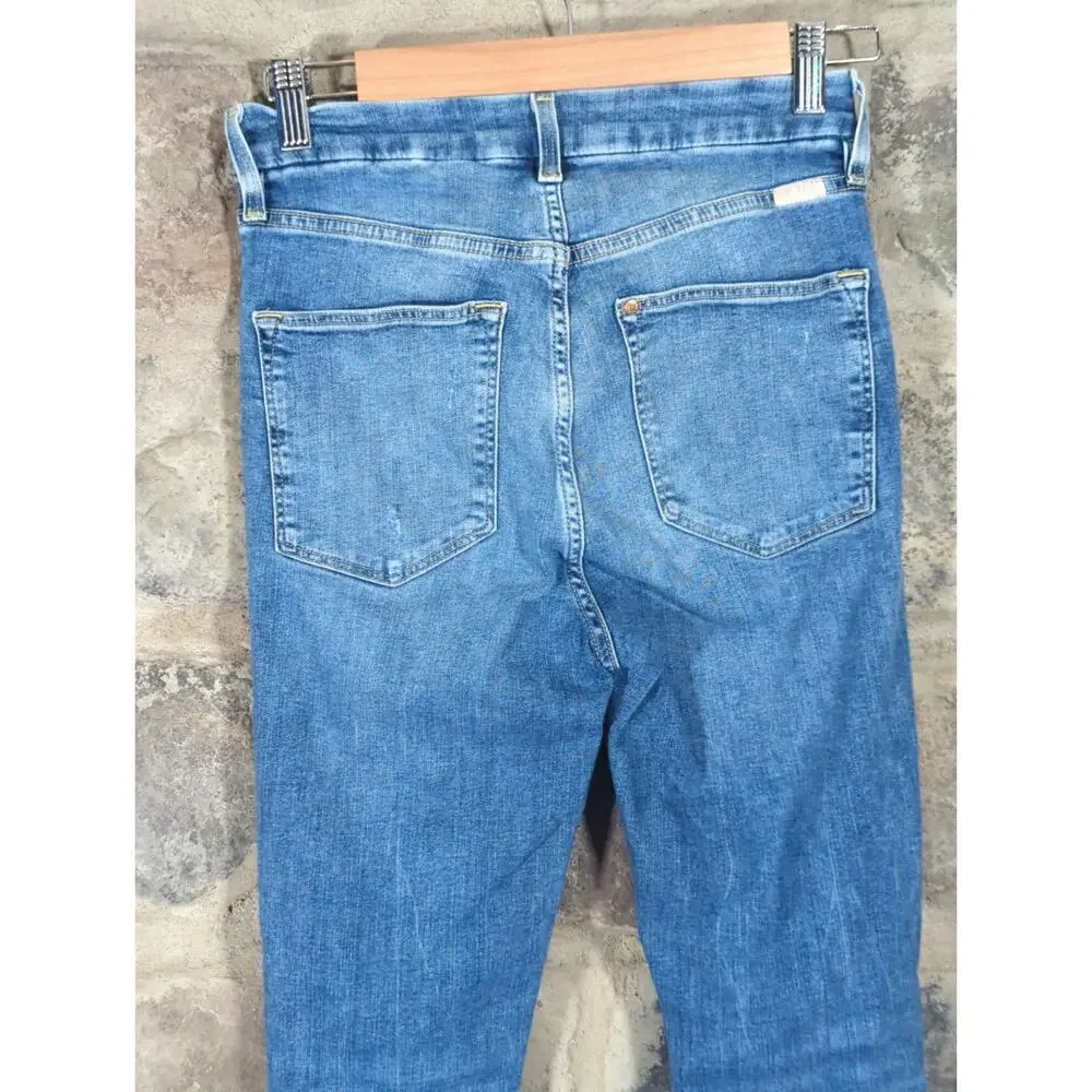 &denim Jeans Woman's Size 26 Super Skinny‎ High Waist Ankle Length Distressed